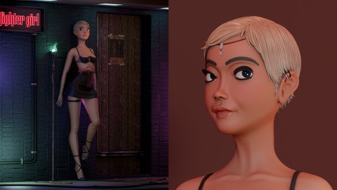 Blender女战士角色建模教程 Fighter Girl Character in Blender Tutorial by Jan Boode