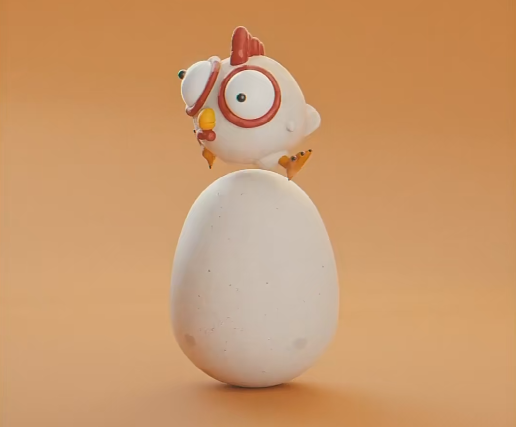 Blender创建小鸡角色动画全套教程