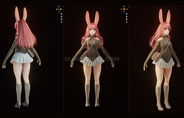 Blender建模材质渲染教程-兔兔女孩