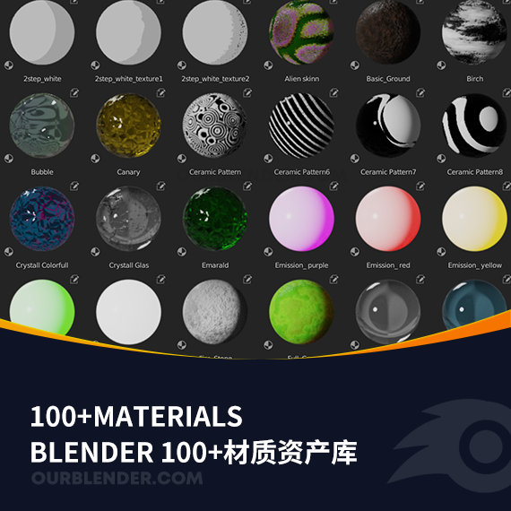 Blender 100+材质资产库