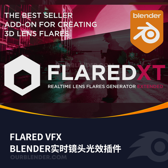 Blender实时镜头光效插件Flared vfx
