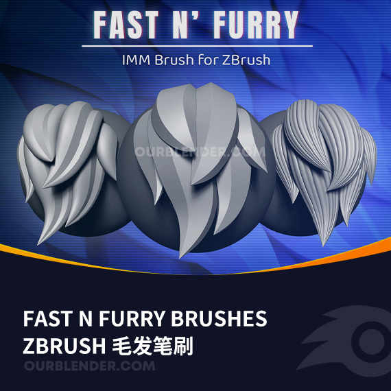毛发笔刷Fast n Furry Brushes