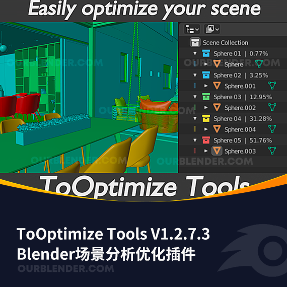 Blender场景分析优化插件 ToOptimize Tools V1.2.7.3